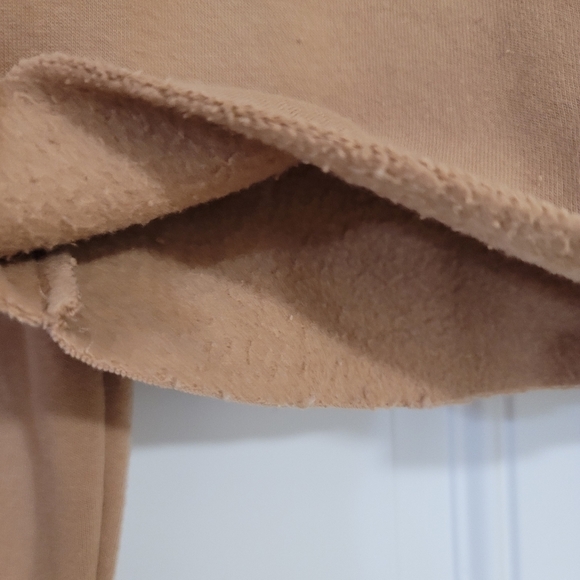 Aero Boxy Crop Fleece Pullover Hoodie in Brown Size XS - Picture 6 of 6